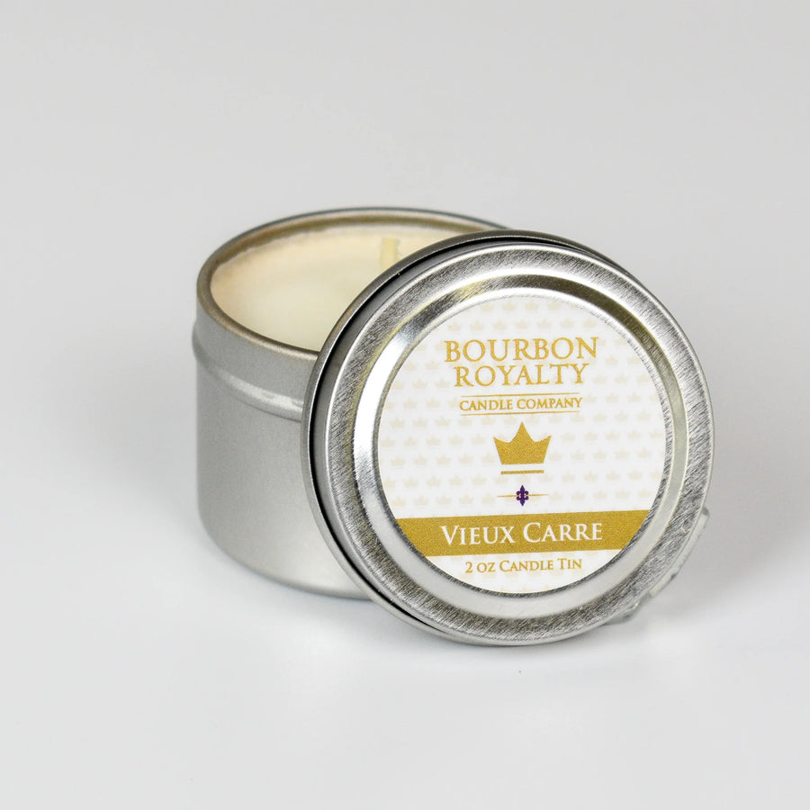 Bourbon Royalty 8oz Travel Tin Candle