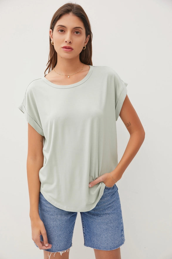 Lizzie Classic Capped Sleeve Modal Tee