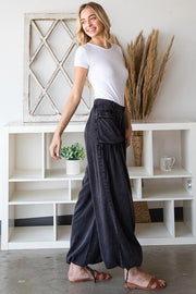 Remi Mineral Washed 3D Pocket Wide Leg Pants