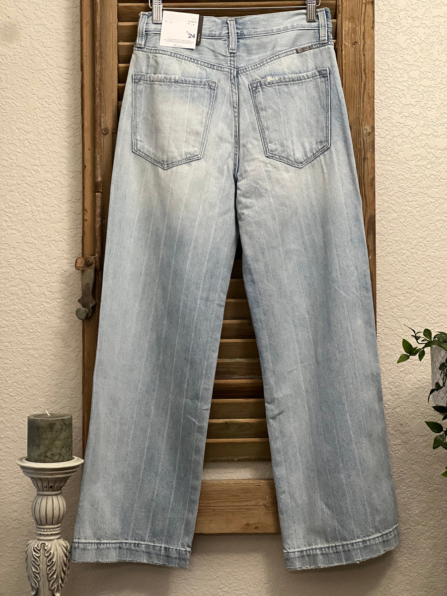 Smooth Criminal 90's Wide Leg Pinstripe Denim Jeans