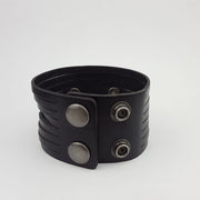 Western Concho Multi Strand Leather Cuff Bracelet