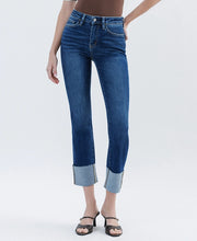 Seger High Rise Cuffed Slim Straight Ankle Crop Jeans