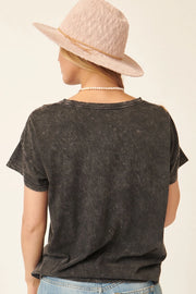 Be Kind Butterfly Mineral Washed Graphic Tee
