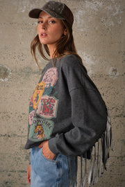 Cowgirl Social Club Oversized Graphic Sweatshirt