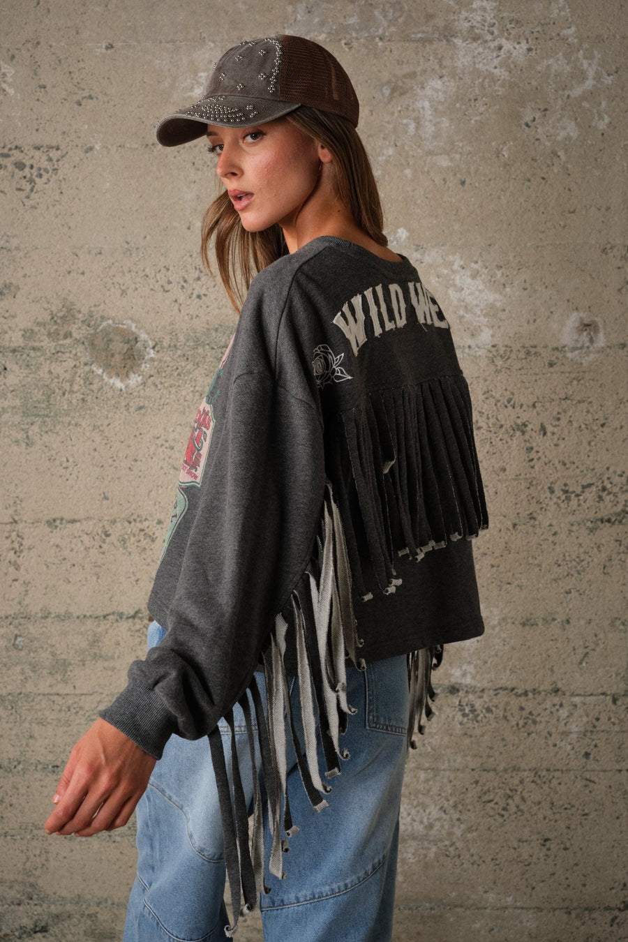 Cowgirl Social Club Oversized Graphic Sweatshirt