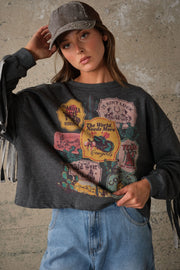 Cowgirl Social Club Oversized Graphic Sweatshirt