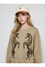 Regal Stallion Horse Graphic Sweatshirt