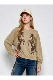 Regal Stallion Horse Graphic Sweatshirt