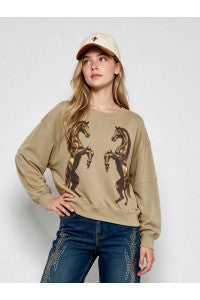 Regal Stallion Horse Graphic Sweatshirt