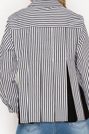 Jenn Back Pleated Button Front Shirt