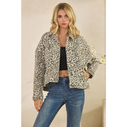 Leopard Print Denim Jacket