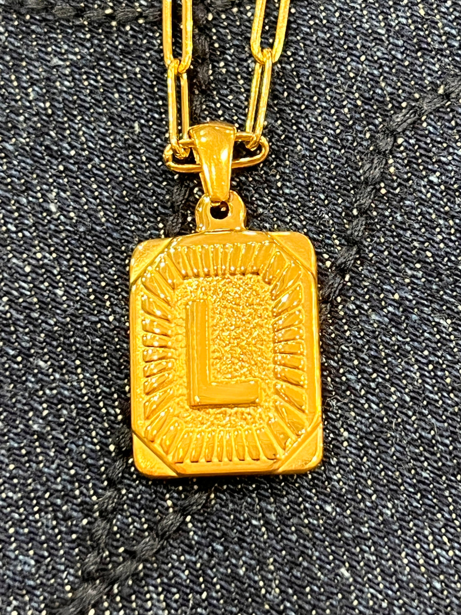 Lucy Letter 18kGP Necklace