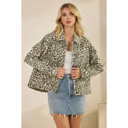 Leopard Print Denim Jacket