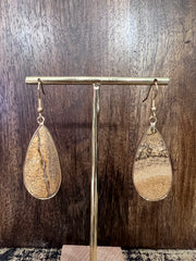 Teardrop Dangle Stone Earrings