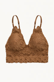 Kaci Floral Scalloped Lace Cami Bralette