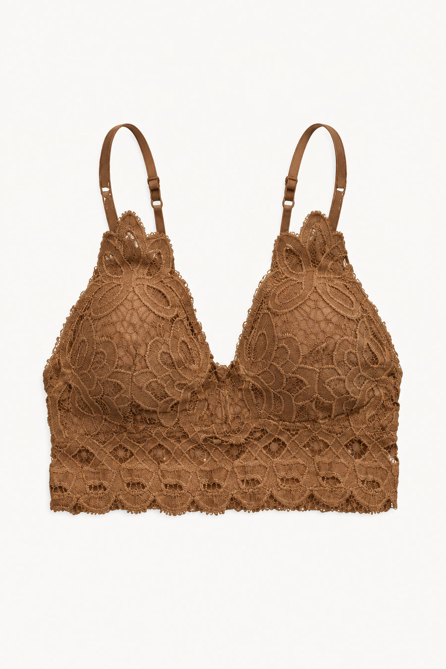 Kaci Floral Scalloped Lace Cami Bralette