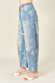 Buffalo Bill Mineral Washed Western Barrel Leg Crop Jeans