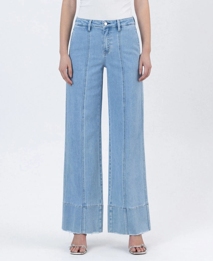 Falcon High Rise Trouser Wide Hem Jeans