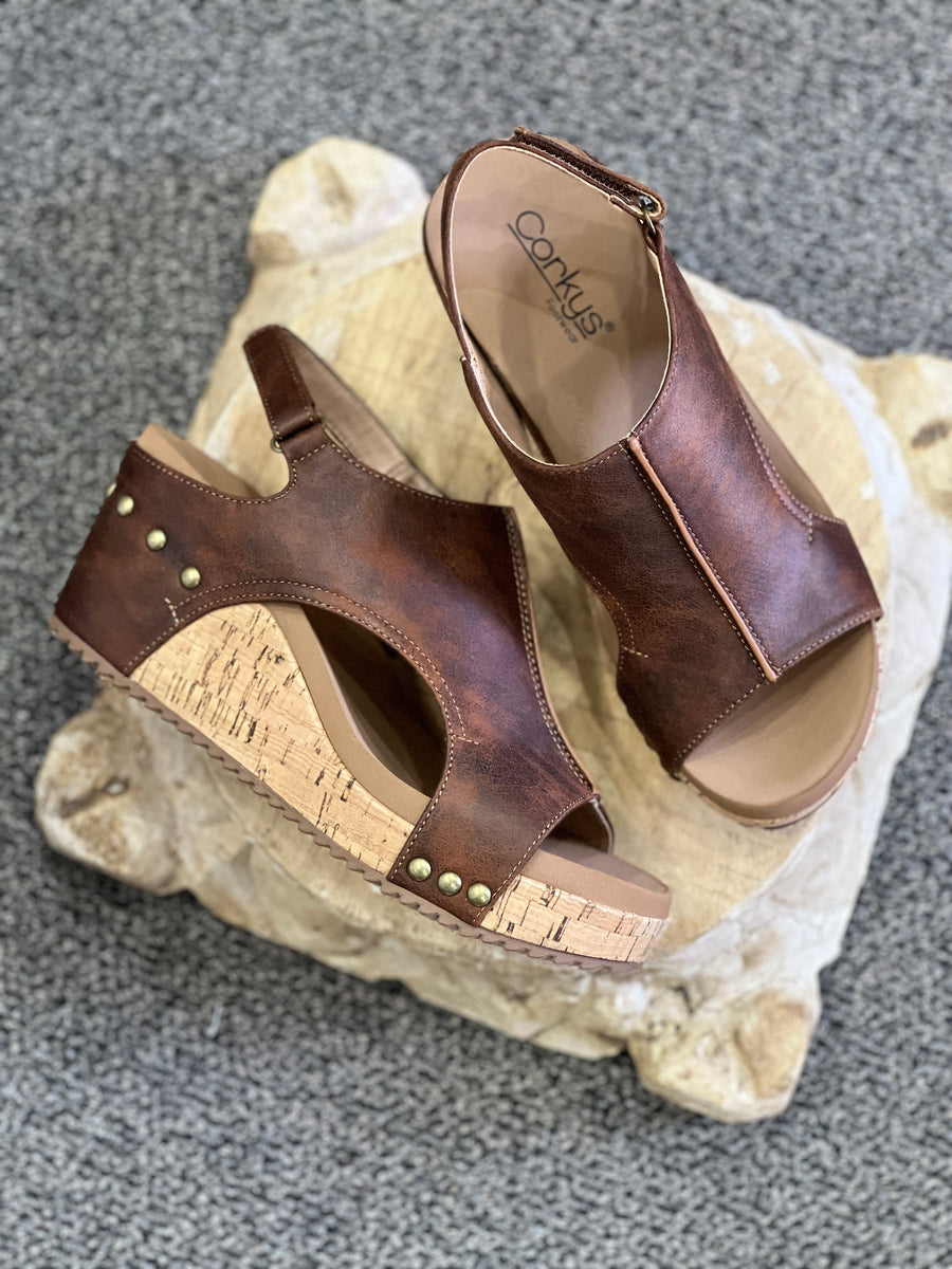 Corkys Carley Wedge Sandal Shoes