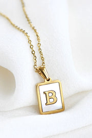 18K Gold Plated Waterproof Pearl Initial Necklace Collection