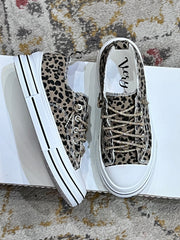 Aman Sparkle Lace Up Print Canvas Sneaker with Crystal Laces