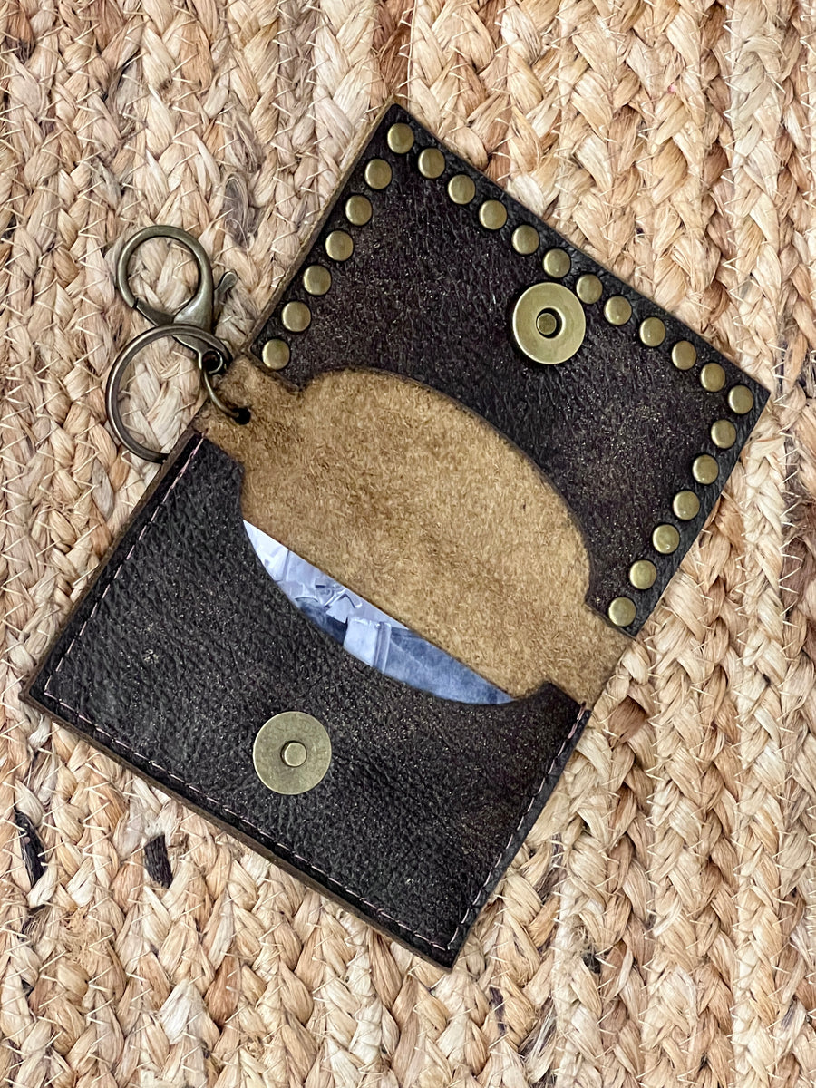 Keep It Gypsy RowdyRanch Becca Key Ring Card Case Wallet with Rivets