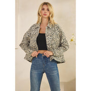 Leopard Print Denim Jacket