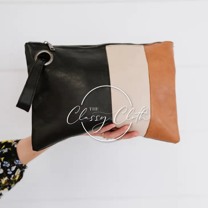 Tess Trendy Colorblock Clutch Bag