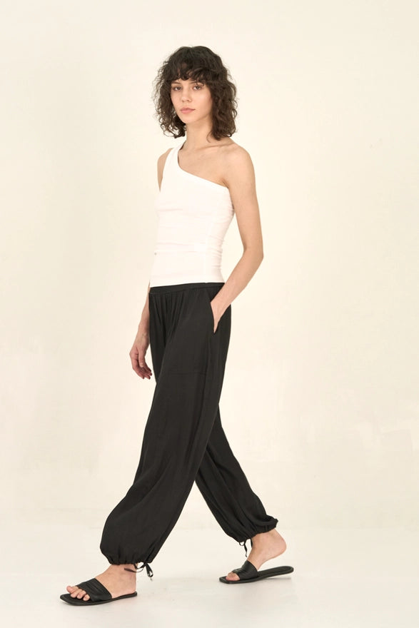 Aladdin Satin Drawstring Bottom Jogger Pants