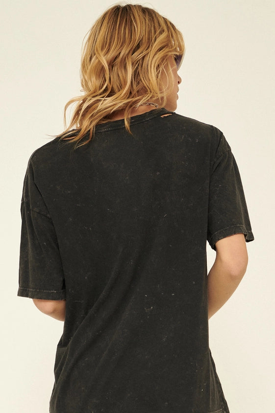 Def Leppard Union Jack Logo Distressed Graphic Tee