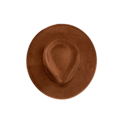 Vegan Suede Tear Drop Hat: Dark Chocolate