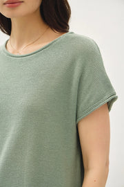 April Basic Knit Sweater Tee Top