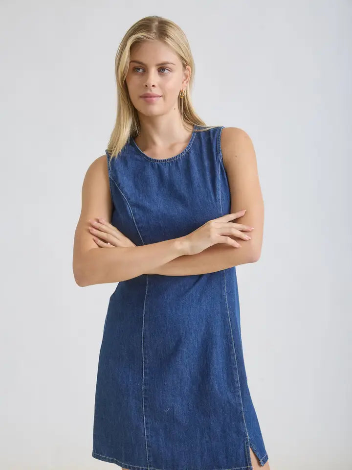 Raylene Sleeveless Denim Mini Dress