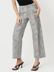 Cheater High Rise Patch Pocket Baggy Wide Jeans