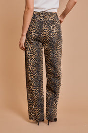 Nala Leopard Print Wide Leg Pants