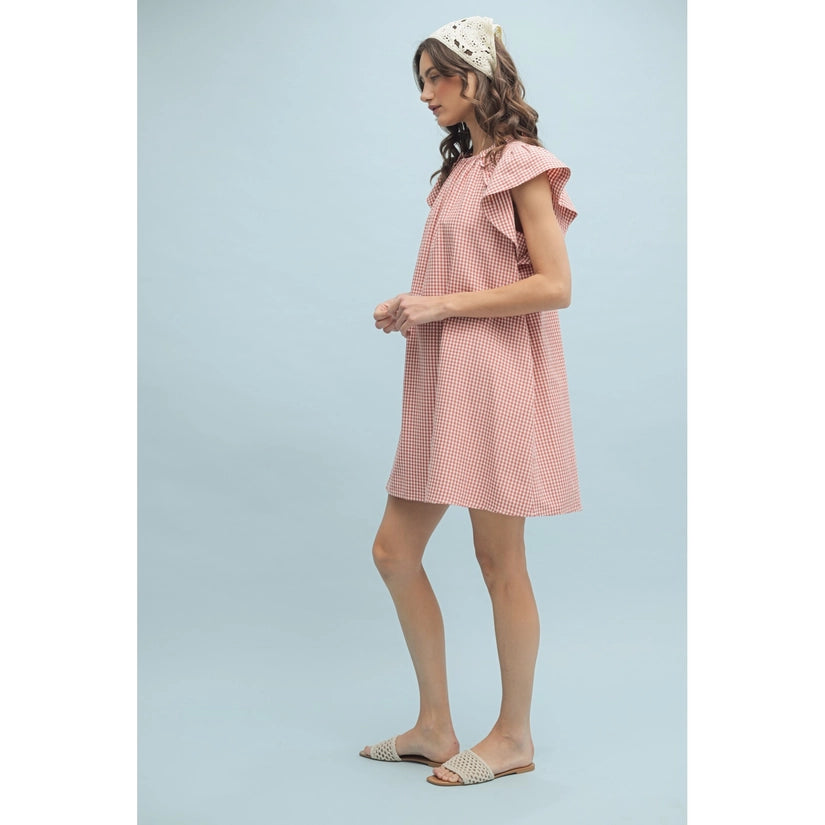 Gidget Gingham Ruffle Mini Dress