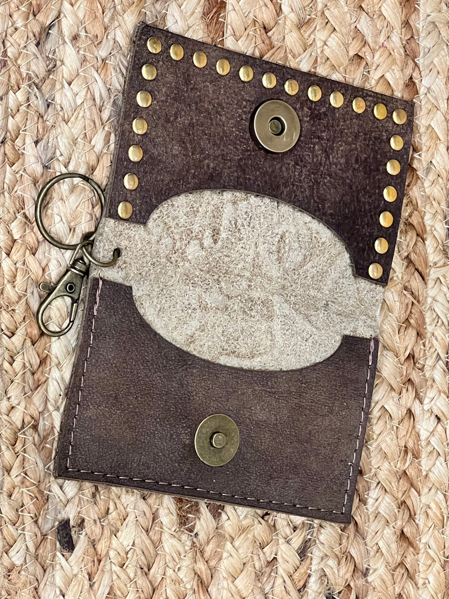 Keep It Gypsy RowdyRanch Becca Key Ring Card Case Wallet with Rivets
