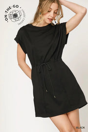 ON THE GO! Luxe-Knit Pleated Mini Dress