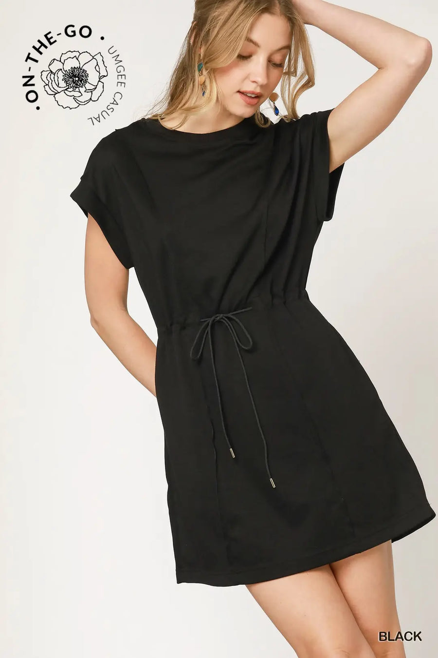 ON THE GO! Luxe-Knit Pleated Mini Dress