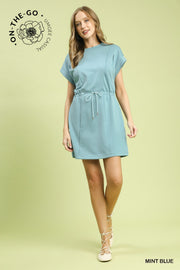 ON THE GO! Luxe-Knit Pleated Mini Dress