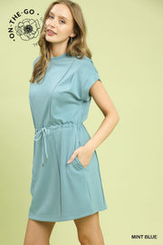 ON THE GO! Luxe-Knit Pleated Mini Dress