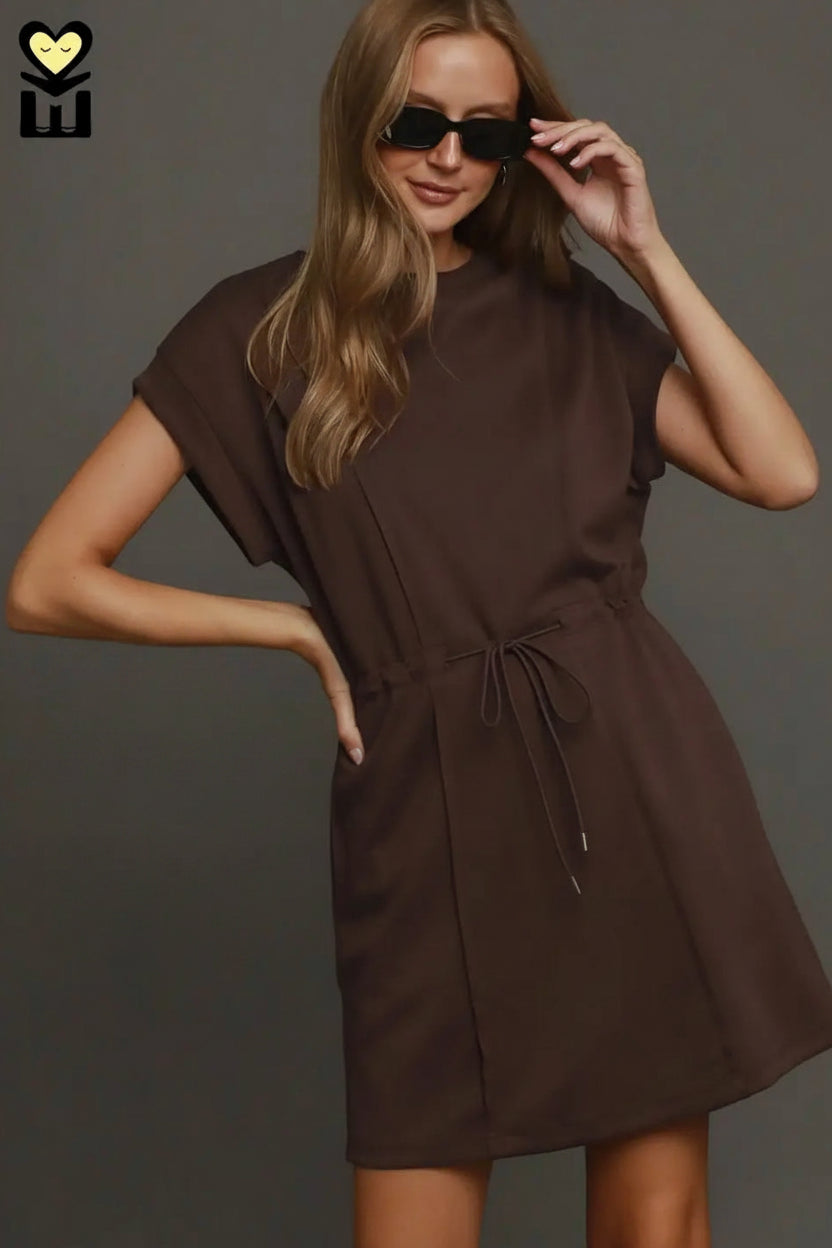 ON THE GO! Luxe-Knit Pleated Mini Dress