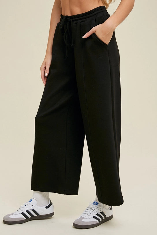 Sinclair Drawstring Cropped Wide Leg Lounge Pant "Un"Sweats