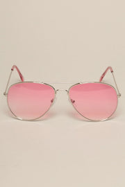 Jetstream Classic Lightweight Round Colored Lenses Aviator Sunglasses