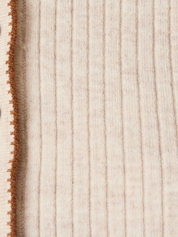 Layna Collared Polo Henley Ribbed Knit Top by Sunday Edition