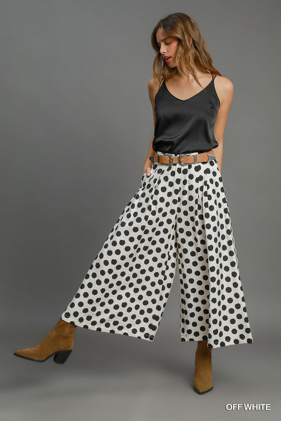 San Dottie Polka Dot Wide Leg Resort Pant