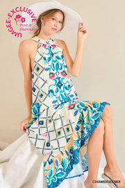 Monte Carlo Halter Neck Maxi Dress