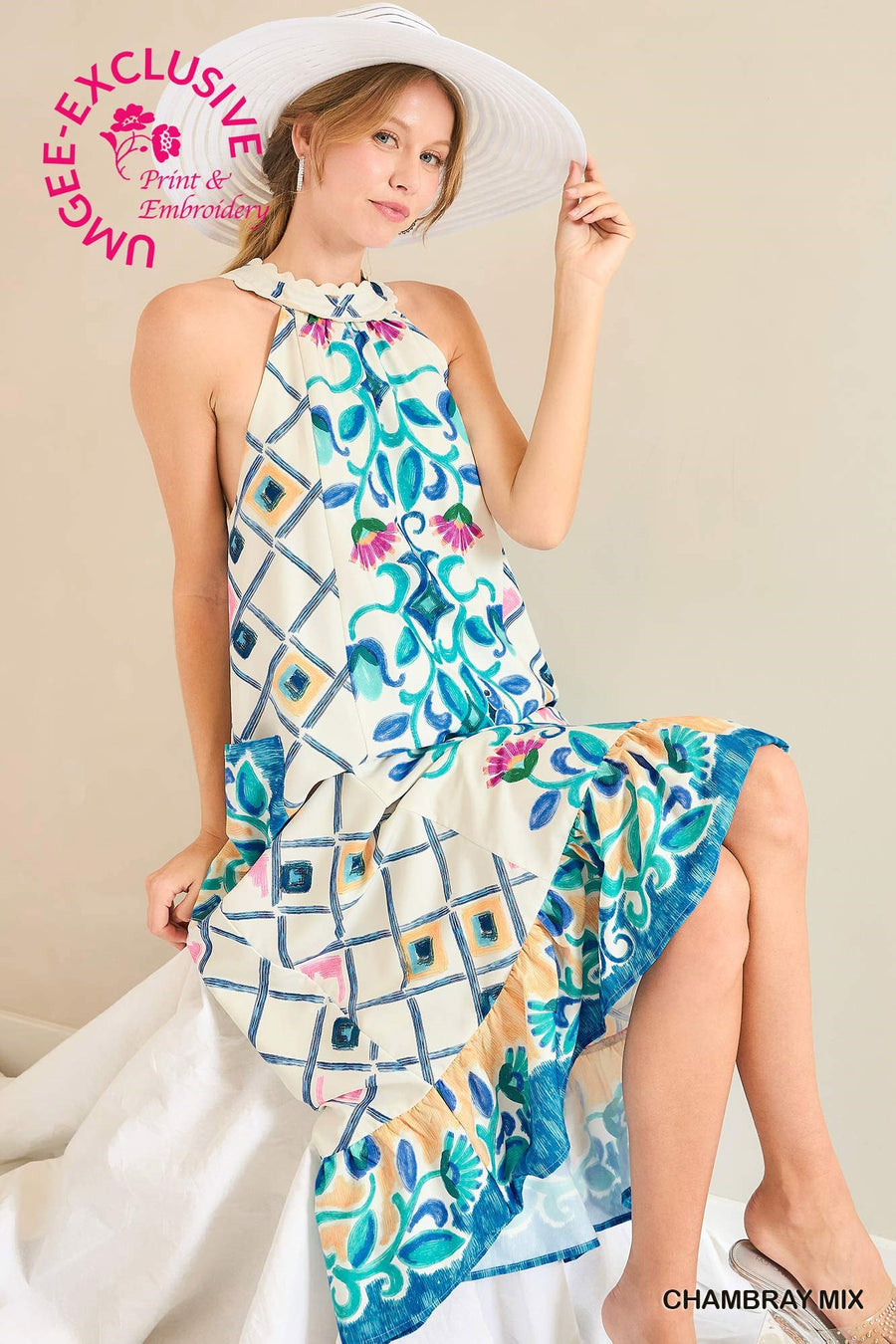 Monte Carlo Halter Neck Maxi Dress