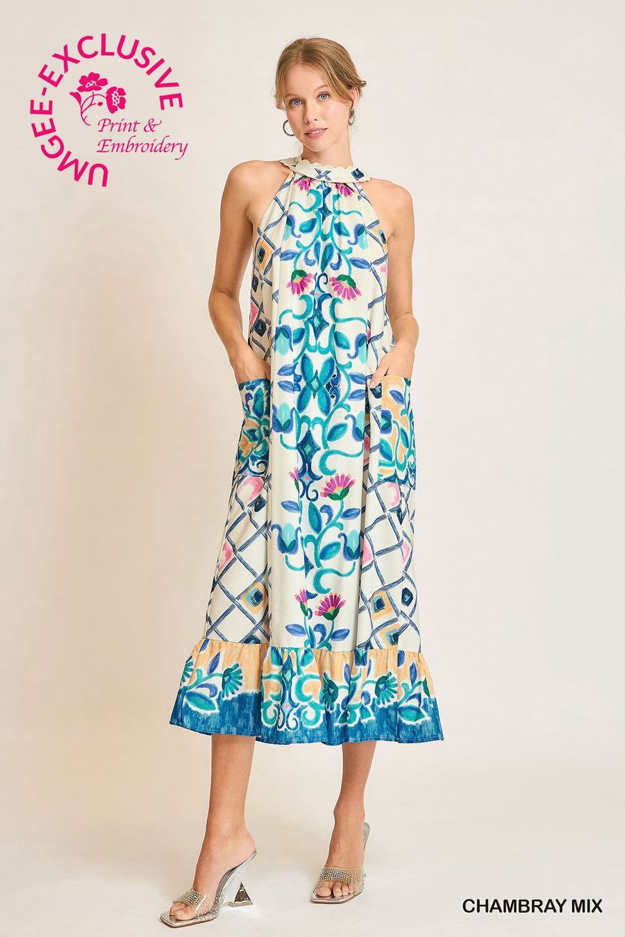 Monte Carlo Halter Neck Maxi Dress