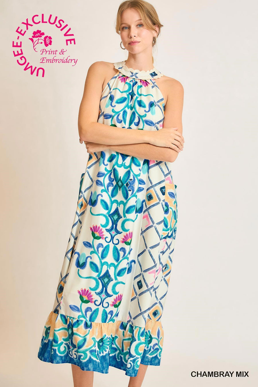 Monte Carlo Halter Neck Maxi Dress